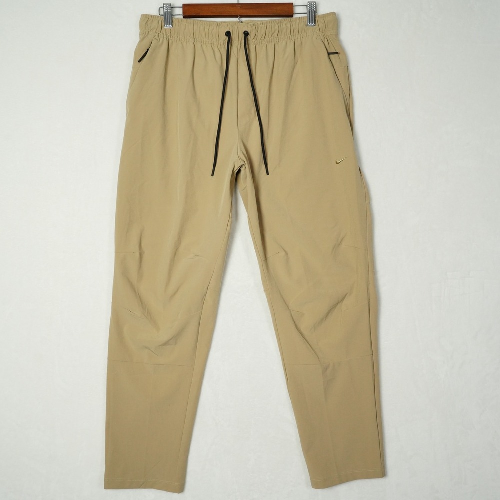 Nike Dri-FIT Mens Tapered Training Pants Khaki Beige FB7546-247 Large